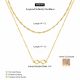 MYJEWR 14K Gold Plated Layered Infinity Necklace – Dainty Non-Tarnish Gold Chain for Women