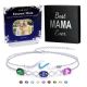 Personalized 3-Stone Birthstone Wave Bracelet Gift Set