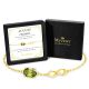 Peridot Birthstone Infinity Bracelet in 14K Gold Plating
