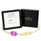 Tourmaline Birthstone Infinity Bracelet in 14K Gold Plating