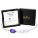 Amethyst Birthstone Infinity Bracelet in 14K White Gold Plating