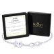 Diamond White Birthstone Infinity Bracelet in 14K White Gold Plating