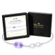 Alexandrite Birthstone Infinity Bracelet in 14K White Gold Plating