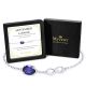 Sapphire Birthstone Infinity Bracelet in 14K White Gold Plating