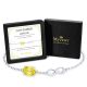 Citrine Birthstone Infinity Bracelet in 14K White Gold Plating