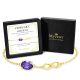 Amethyst Birthstone Infinity Bracelet in 14K Gold Plating