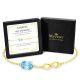 Aquamarine Birthstone Infinity Bracelet in 14K Gold Plating