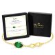 Emerald Birthstone Infinity Bracelet in 14K Gold Plating