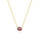 Garnet Birthstone Necklace in 14K Gold Plating