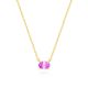 Tourmaline Birthstone Necklace in 14K Gold Plating