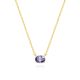 Amethyst Birthstone Necklace in 14K Gold Plating
