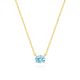 Aquamarine Birthstone Necklace in 14K Gold Plating