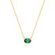 Emerald Birthstone Necklace in 14K Gold Plating