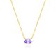 Alexandrite Birthstone Necklace in 14K Gold Plating