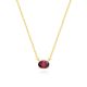 Ruby Birthstone Necklace in 14K Gold Plating