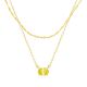 Citrine Layered Birthstone Necklace in 14K Gold Plating
