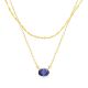 Sapphire Layered Birthstone Necklace in 14K Gold Plating