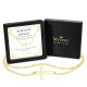 Layered Moissanite Sideways Cross Necklace in 14K Gold Plating