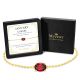 Garnet Birthstone Bracelet in 14K Gold Plating