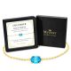 Blue Topaz Birthstone Bracelet in 14K Gold Plating