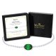 Emerald Birthstone Bracelet in 14K White Gold Plating