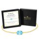 Aquamarine Birthstone Bracelet in 14K Gold Plating