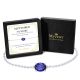 Sapphire Birthstone Bracelet in 14K White Gold Plating