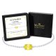 Citrine Birthstone Bracelet in 14K White Gold Plating