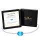 Blue Topaz Birthstone Bracelet in 14K White Gold Plating