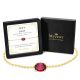 Ruby Birthstone  Bracelet in 14K Gold Plating