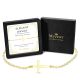 Moissanite Cross Bracelet in 14K Gold Plating