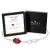 Garnet Birthstone Infinity Bracelet in 14K White Gold Plating
