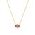 Garnet Birthstone Necklace in 14K Gold Plating