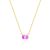 Tourmaline Birthstone Necklace in 14K Gold Plating