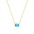 Blue Topaz Birthstone Necklace in 14K Gold Plating