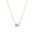 Aquamarine Birthstone Necklace in 14K Gold Plating