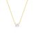 Diamond White Birthstone Necklace in 14K Gold Plating