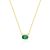 Emerald Birthstone Necklace in 14K Gold Plating