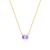 Alexandrite Birthstone Necklace in 14K Gold Plating
