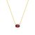 Ruby Birthstone Necklace in 14K Gold Plating