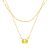Citrine Layered Birthstone Necklace in 14K Gold Plating