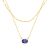 Sapphire Layered Birthstone Necklace in 14K Gold Plating