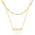 Layered Moissanite Infinity Necklace in 14K Gold Plating